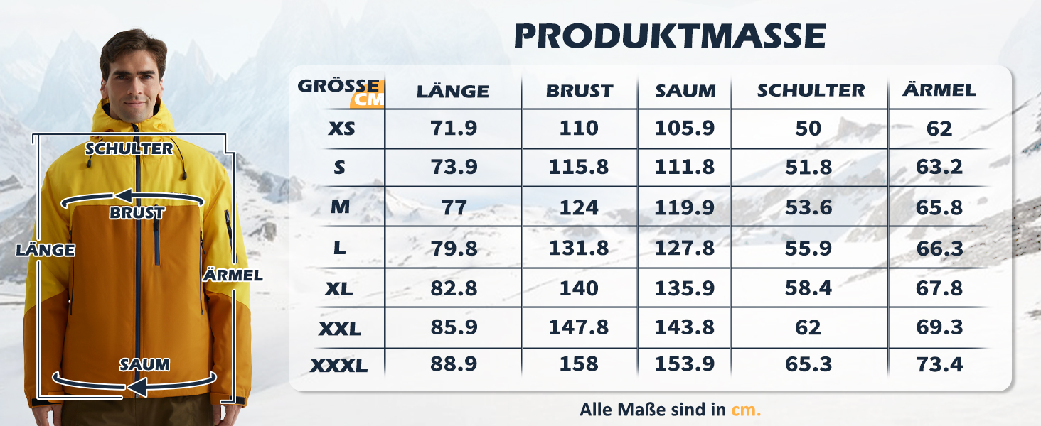 Чоловіча лижна куртка GEMYSE з інтегрованими лямками та капюшоном. Тепла зимова куртка, водонепроникна вітрозахисна куртка для сноубордингу та походів. Колір: хакі.