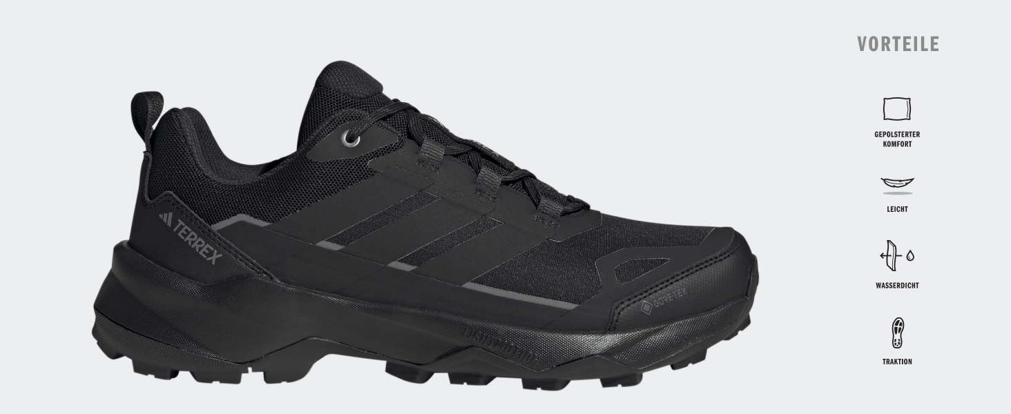 Черевики туристичні Adidas Terrex Skychaser AX5, 46 2/3 EU, чорний/чорний/карбон