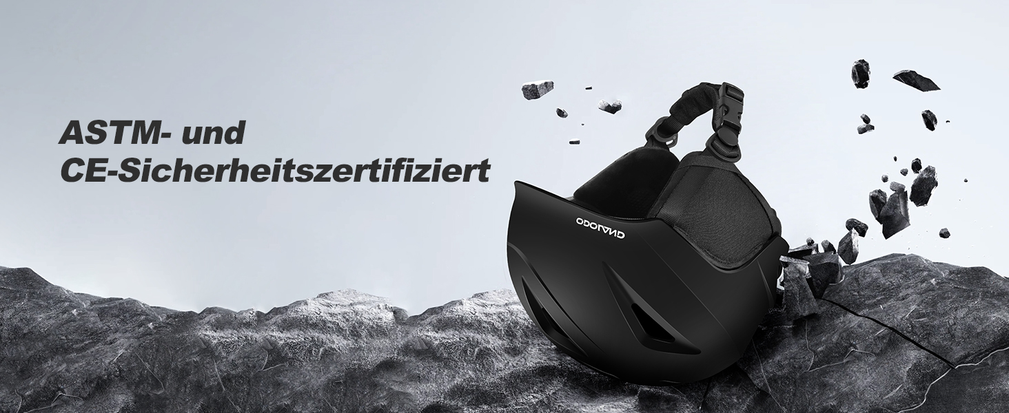 Шолом для лижного спорту та сноуборду Odoland з маскою, білий, регульований, 57-59 см