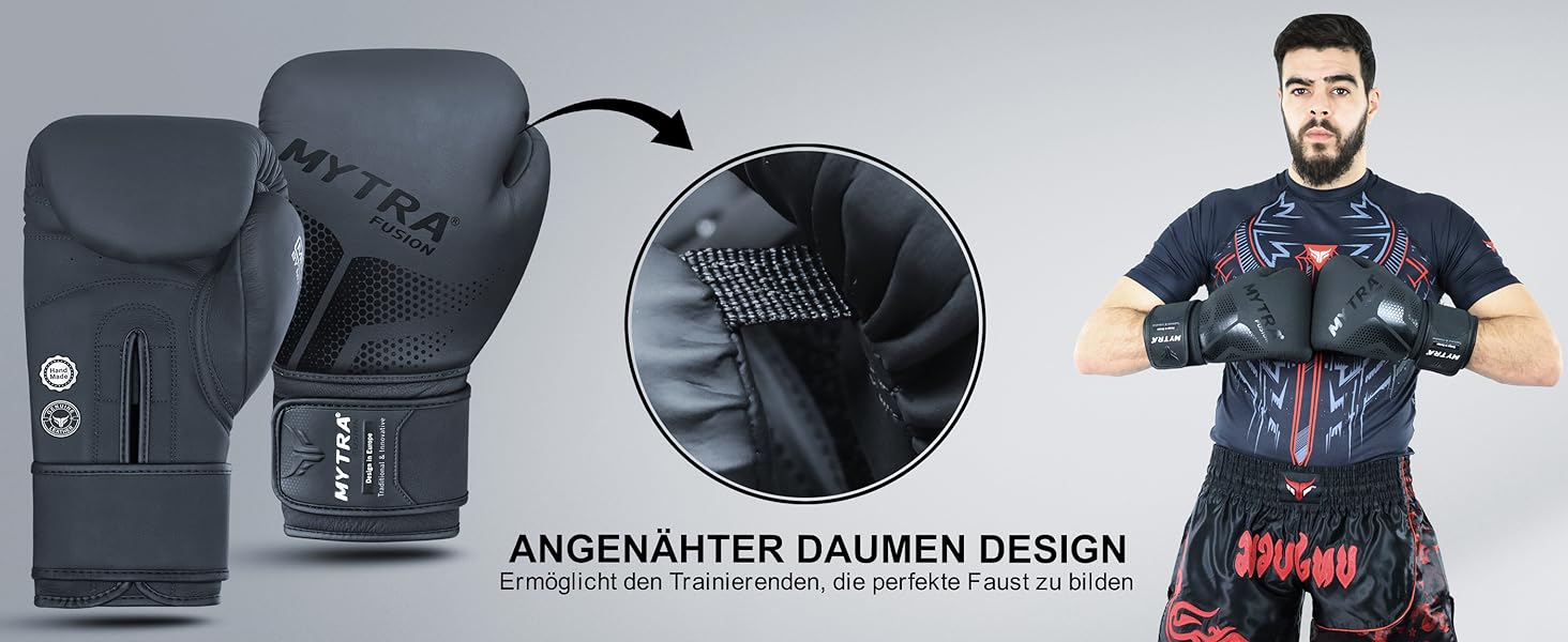 Боксерські рукавички MyTra Fusion для чоловіків та жінок. Рукавички з натуральної шкіри для боксу, муай-тай, ММА, тренувань та фітнесу. Розміри: 10, 12, 14, 16 oz. Колір: чорний