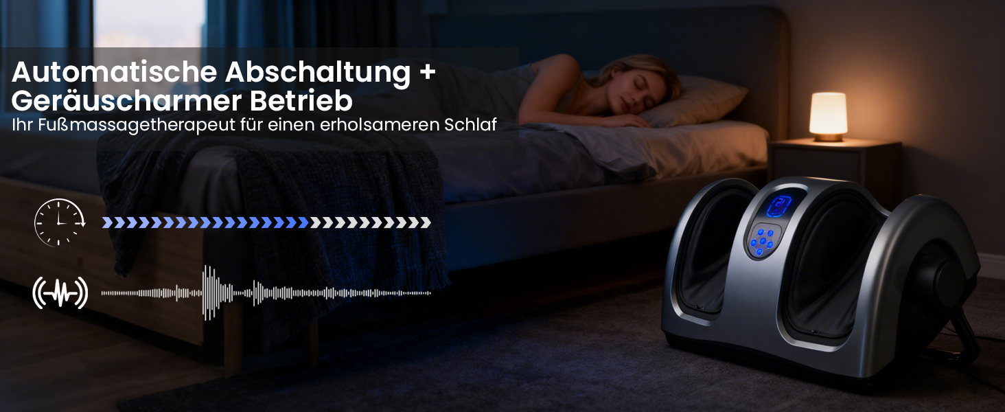 Електричний масажер для ніг TISSCARE з функцією шиацу, нагрівом, розминанням, роликами та натисканням. 360° регульована ручка. Для зняття болю, подарунок для жінок та чоловіків. Колір: сірий.