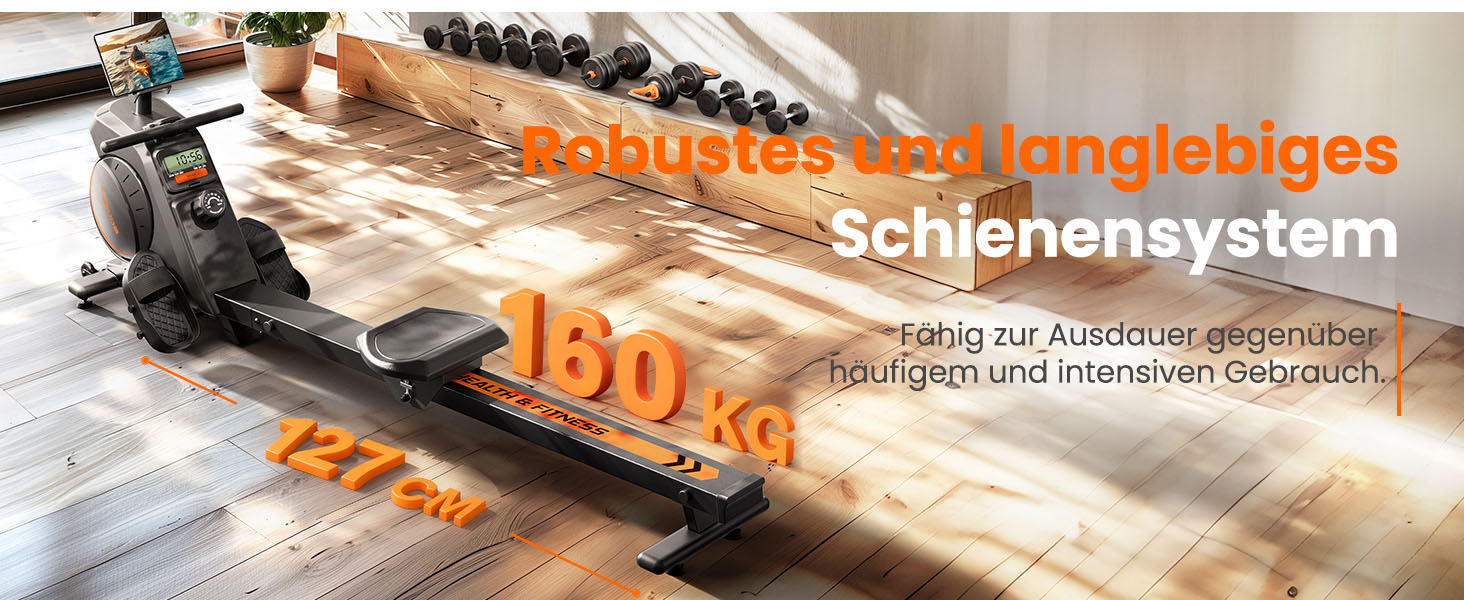 YOSUDA 02-Magnetic Pro: Гребний тренажер для дому, ультратихий, з магнітним опором, 16 рівнів, LCD-дисплей, компактний, до 160 кг