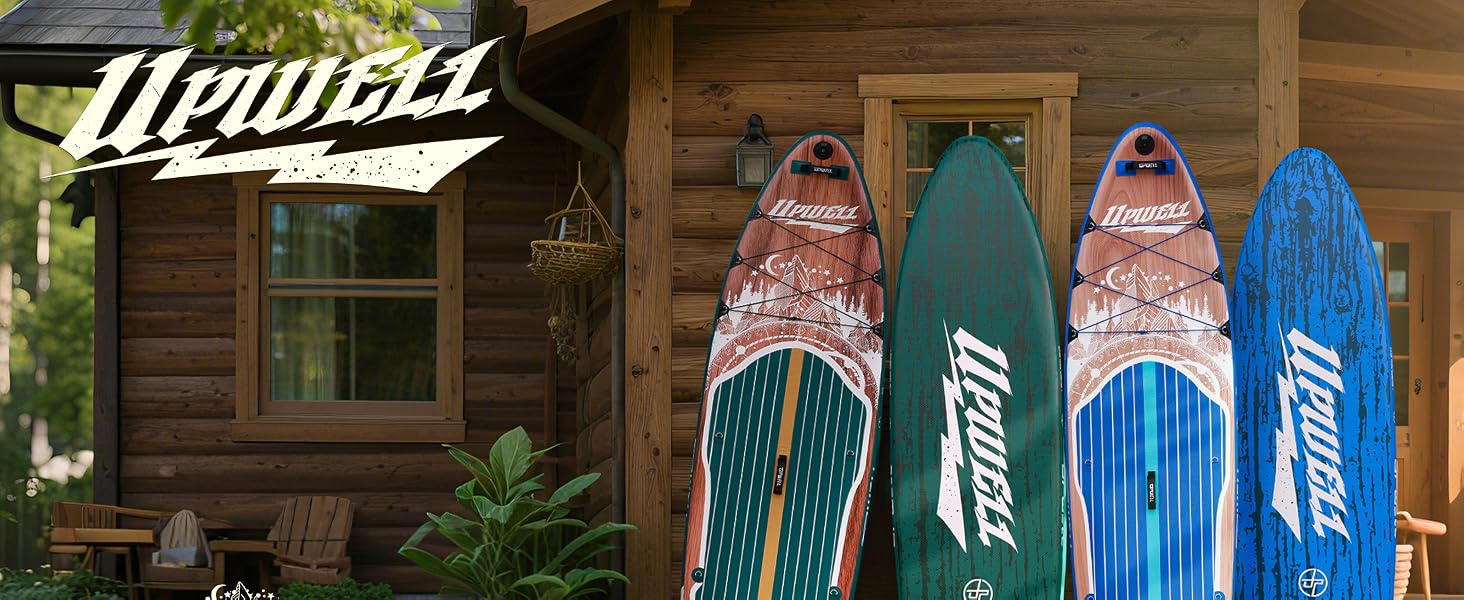 SUP-дошка Upwell 350x89 см, надувна, з сидінням, 2+1, для дорослих та підлітків, Sequoia Green - комплект з рюкзаком, веслом, лішем та помпою