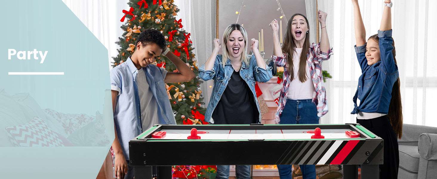 DREAMADE 4-в-1 ігровий стіл: футбол, хокей на повітрі, більярд, теніс. Для дітей та дорослих
