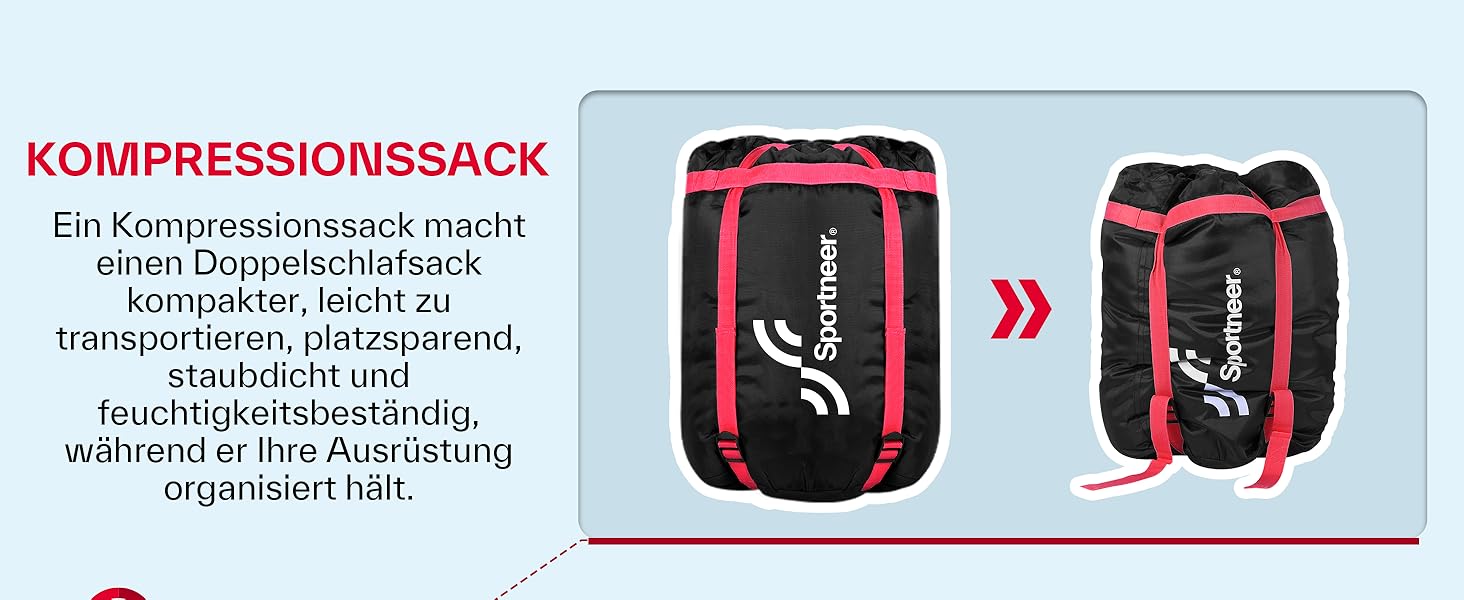 Сплячий мішок Outdoor Sportneer для 2 осіб: двомісний спальний мішок на 3 сезони, 220x150 см, 2.75 кг з 2 подушками, для дорослих, оранжевий (без фланелевої підкладки)