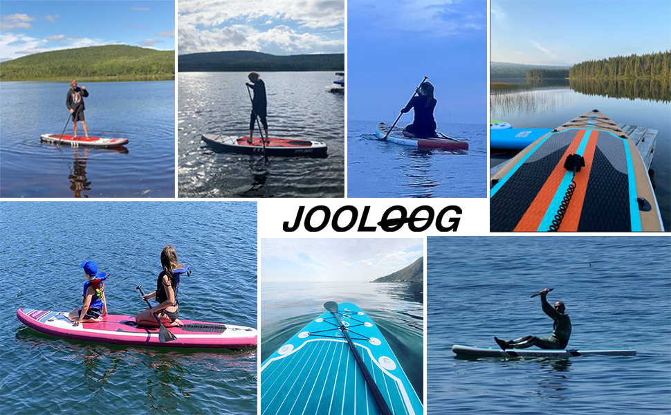 Надувний SUP Board JOOLOOG – Stand Up Paddle Board для дорослих та підлітків, 300 кг, 10'2/10'5, 320x81x15 см