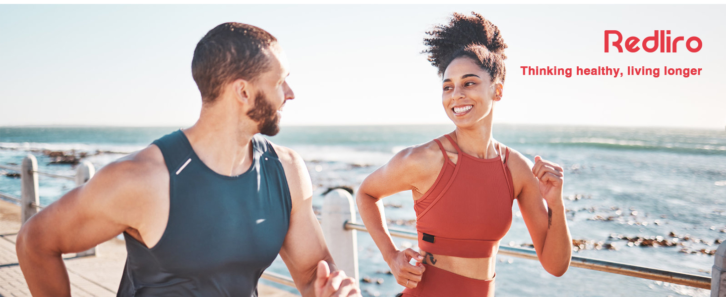 Біговий тренажер Redliro з автоматичним нахилом 15% - складний, до 160 кг, з регульованим поручнем та Bluetooth, для дому