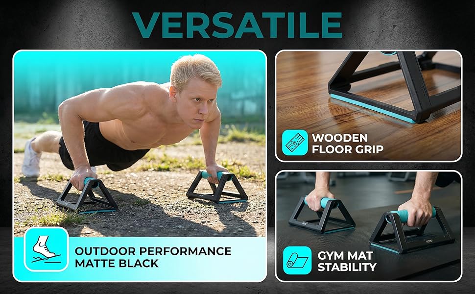 Набір для віджимань 2 шт. з нековзкими ручками, база з силікону, 110 кг, для віджимань, станова, калістеніка