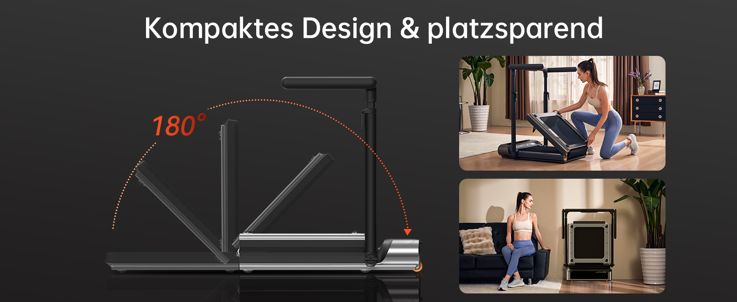 WalkingPad R2/R3 Hybrid+ - Бігова доріжка для дому та офісу, складана, LED-дисплей, App, без монтажу (до 120кг, до 12км/год)