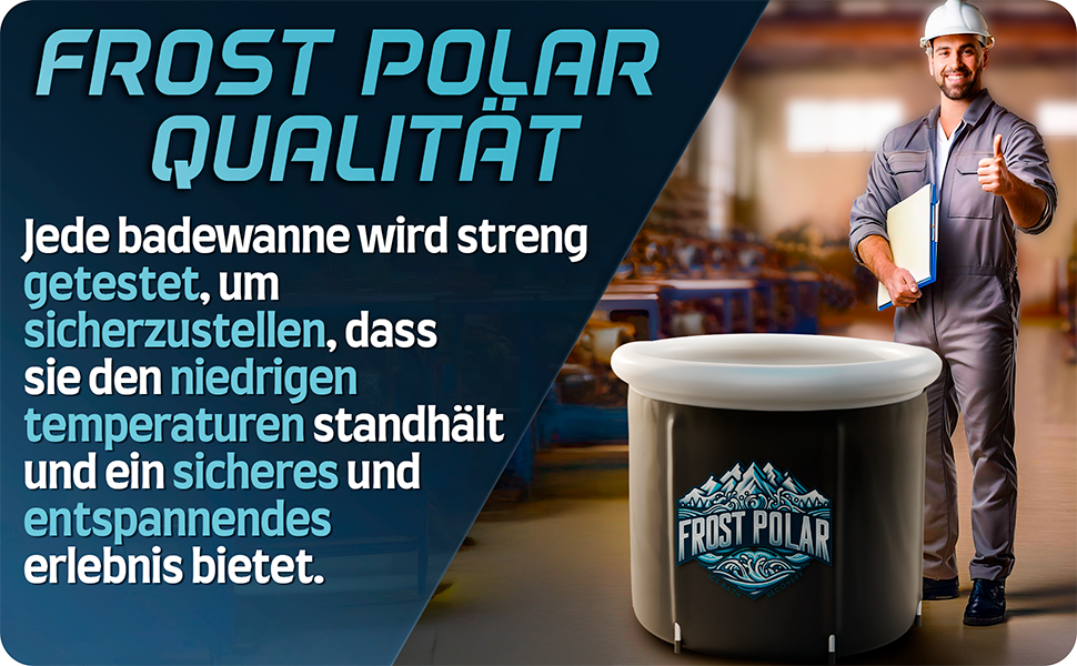 Ванна для криотерапії FROST POLAR 350 літрів з алюмінієвою рамою, набір включає подушку, водонепроникний мішок та пакети льоду