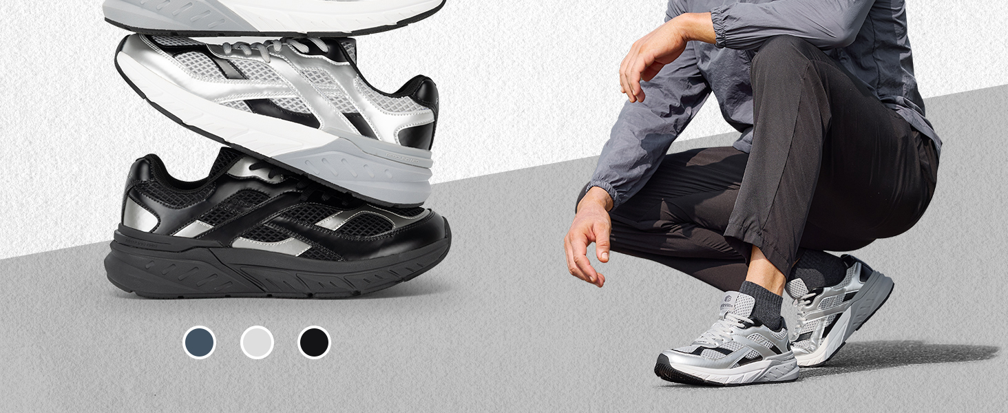 Кросівки для бігу FitVille Neo V6 X-Wide (43 EU) срібно-блакитні: комфортні, дихаючі, для вулиці та фітнесу