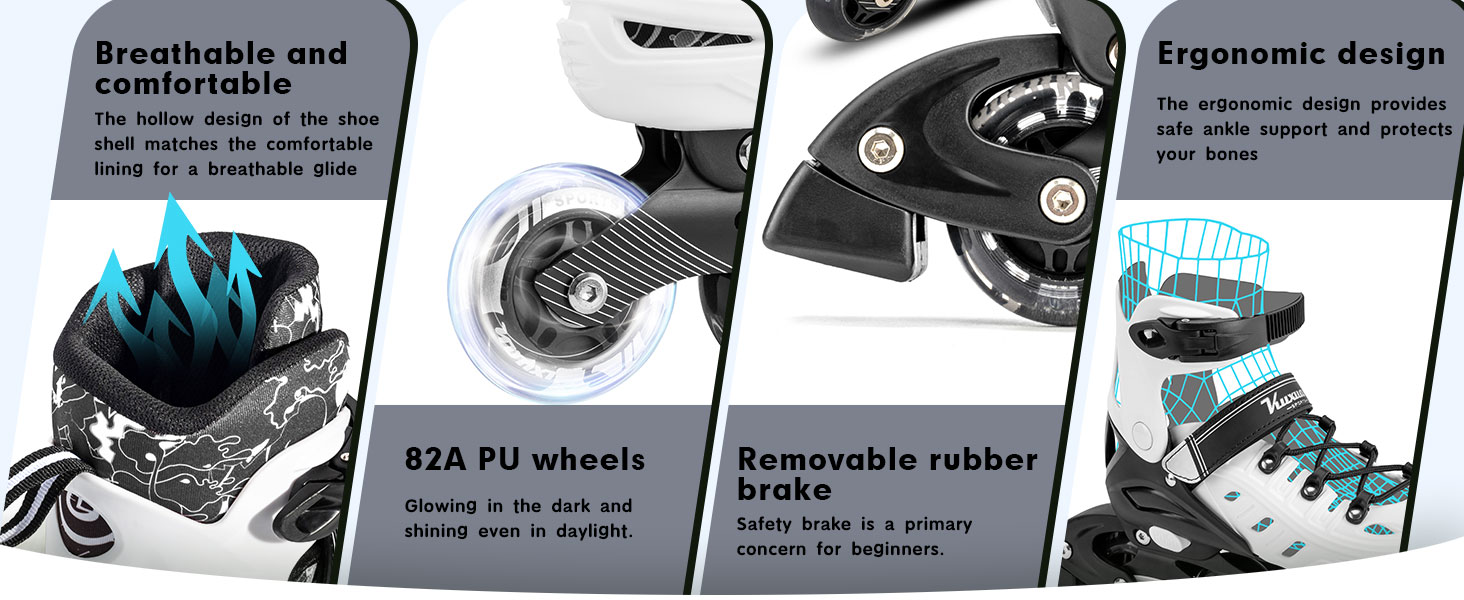 Дитячі ролики Kuxuan з підсвічуванням, регульовані, для дівчаток та хлопчиків, розмір EU 31-35, зелені