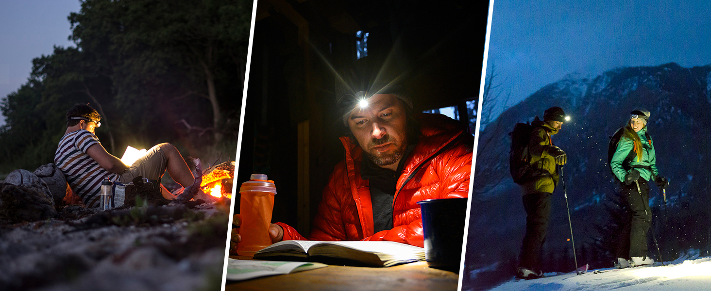 Налобний ліхтар LED, перезарядна модель з червоним світлом та 5 режимами, водонепроникний IPX4, регульований, для бігу, кемпінгу, велоспорту, 2 шт.