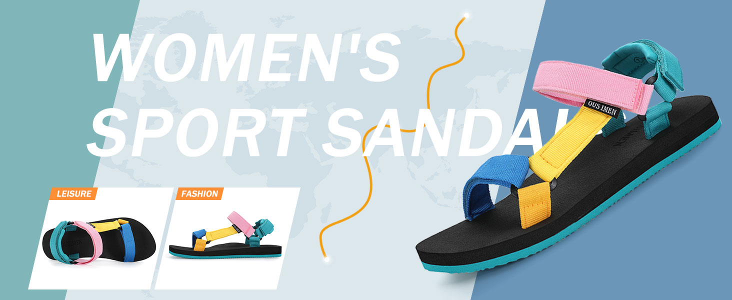 Спортивні сандалі OUSIMEN для жінок, піші прогулянки, з підтримкою склепіння стопи, анатомічна устілка, бежеві, 42 EU