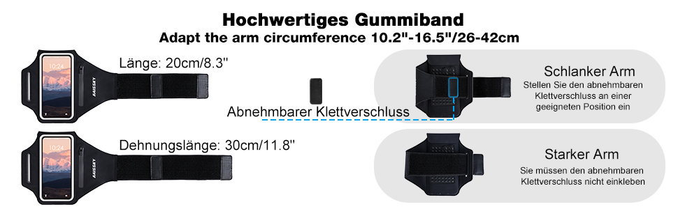 Спортивний браслет Haissky з кишенькою для навушників - чохол для телефону на руку для iPhone та Huawei