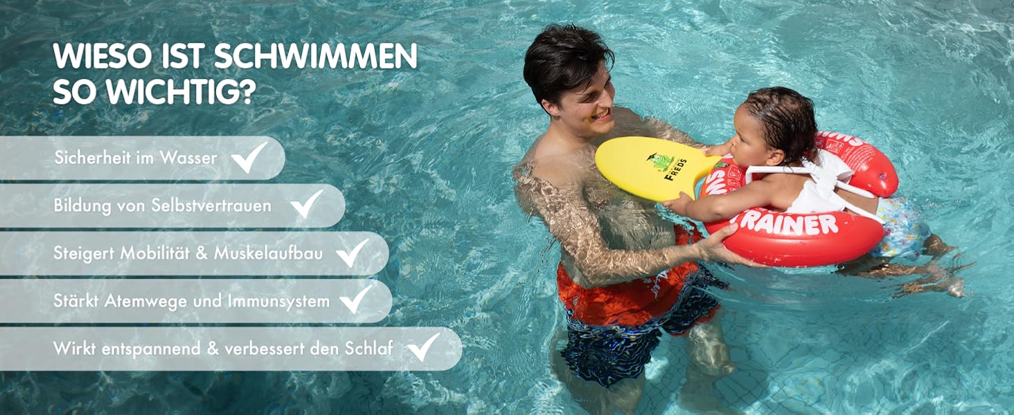 Дошка для плавання FREDS SWIM ACADEMY для дітей, 2-12 років, міцна