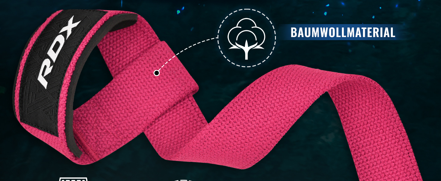 Ремінь для підйому штанги RDX Zughilfen, 60 см, професійний, для бодібілдингу, пауерліфтингу, 5 мм з підкладкою