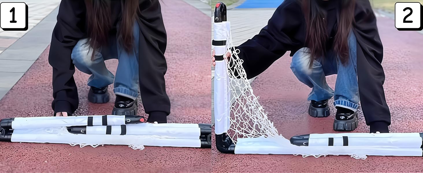 Дитячі ворота для футболу KiBiGOAL 115x80 см, складані - ідеально для гри в саду та в приміщенні, для дітей 4-11 років