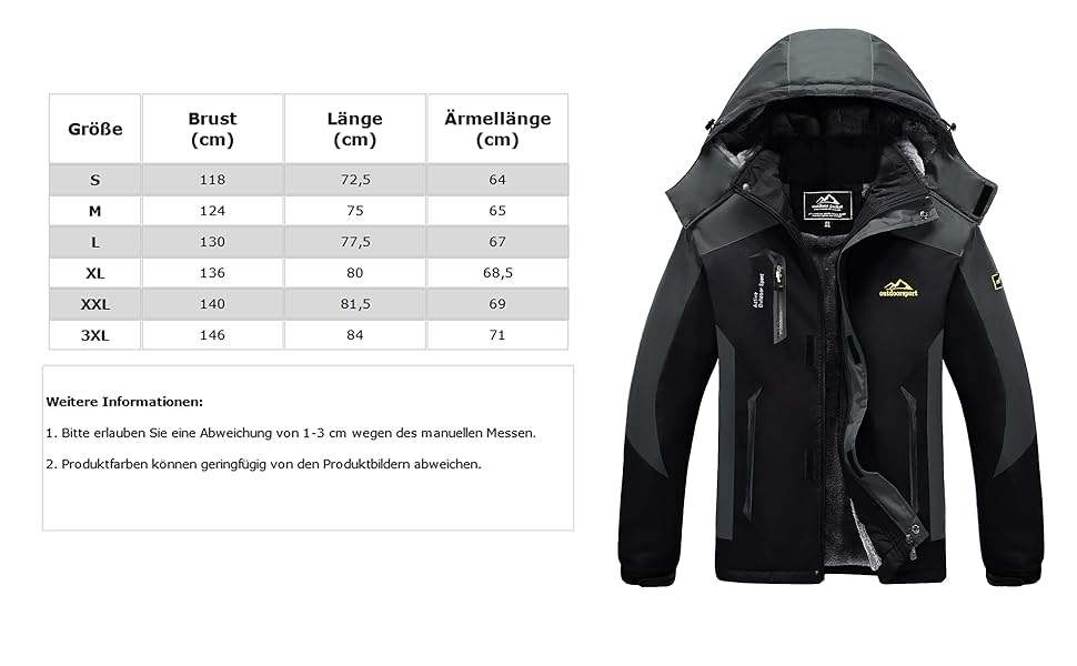 Зимова куртка MAGCOMSEN для чоловіків: тепла, водонепроникна, з капюшоном. Підходить для катання на сноуборді, активного відпочинку та роботи. Розмір L, чорний колір.