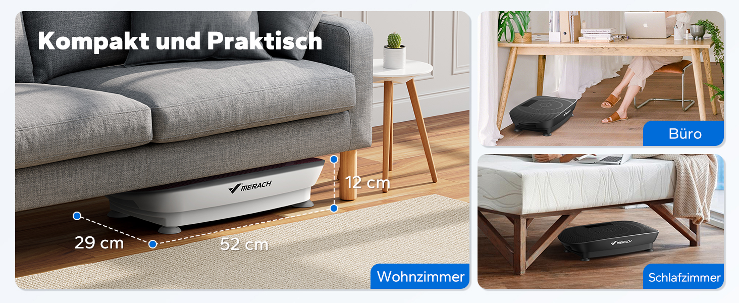 Вібраційна платформа MERACH для формування тіла та розслаблення. Тиха, компактна, з LED-дисплеєм, пульт дистанційного керування та комфортним силіконовим килимком. Рожева