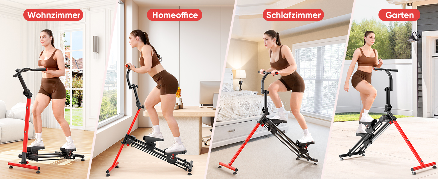 Сходи-степер YOLEO з регульованим опором для дому, складаний, 3 режими тренування, компактний кардіо-тренажер, великі платформи, 90% зібраний, з ручкою