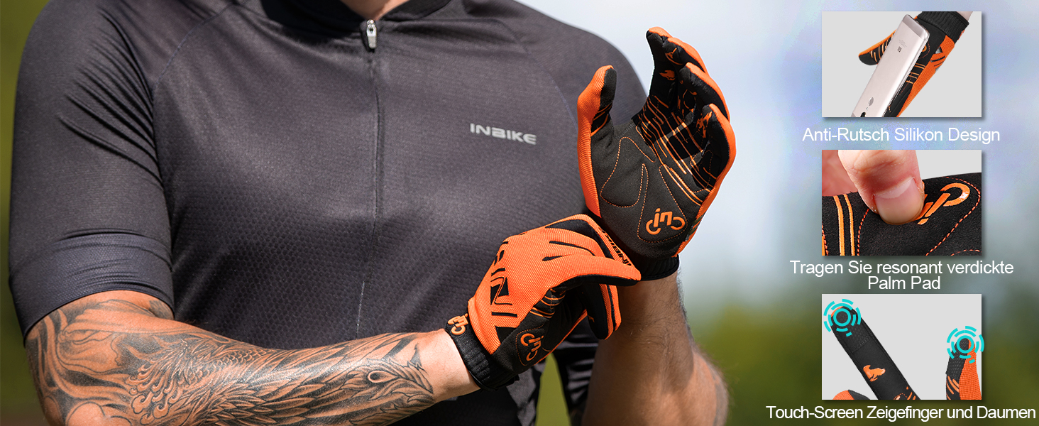 Велосипедні рукавички INBIKE MTB з антиковзким силіконом. Дихаючі рукавички для гірського велосипеда, даунхілу та інших видів спорту. Розмір L