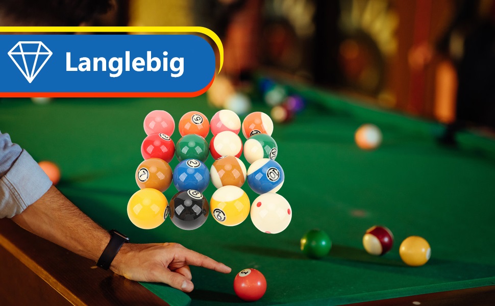 Набір куль для більярду, 16 штук, 5,72 см, кульки для більярдного столу, набір для тренувань