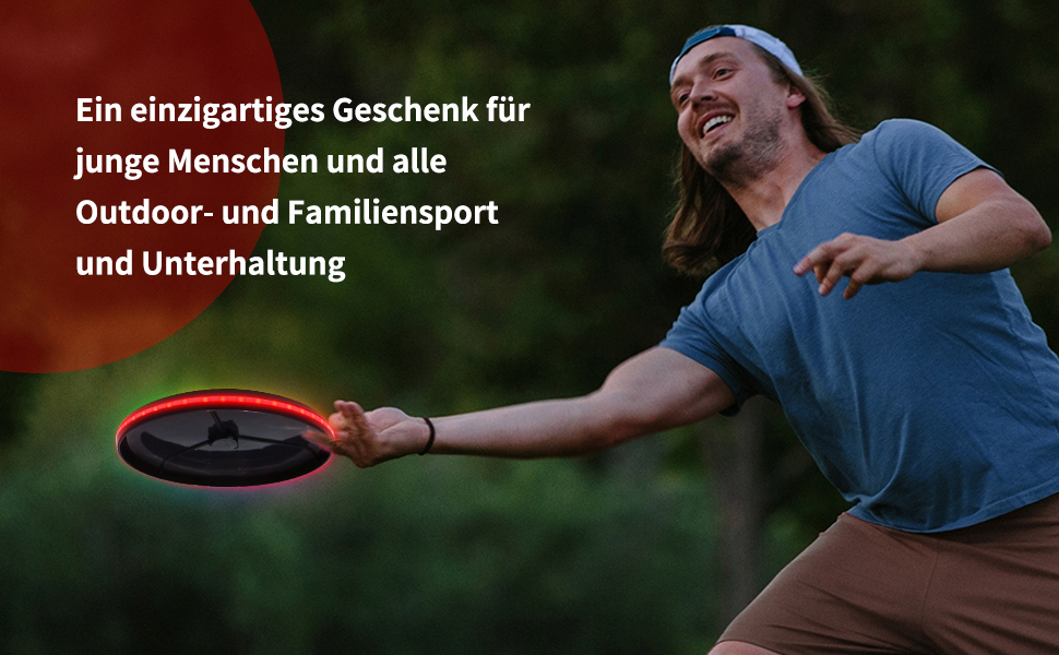 Фрісбі світне LED Ultimate Frisbee для дітей та дорослих, м'який диск з 49 LED-ліхтариками, блакитний