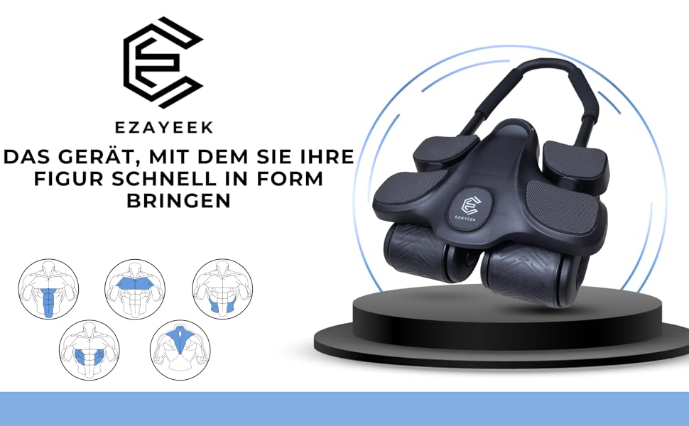 Ролер для пресу (ролер для живота) - тренажер для дому для чоловіків та жінок. Ролер для пресу, фітнес-обладнання для дому.