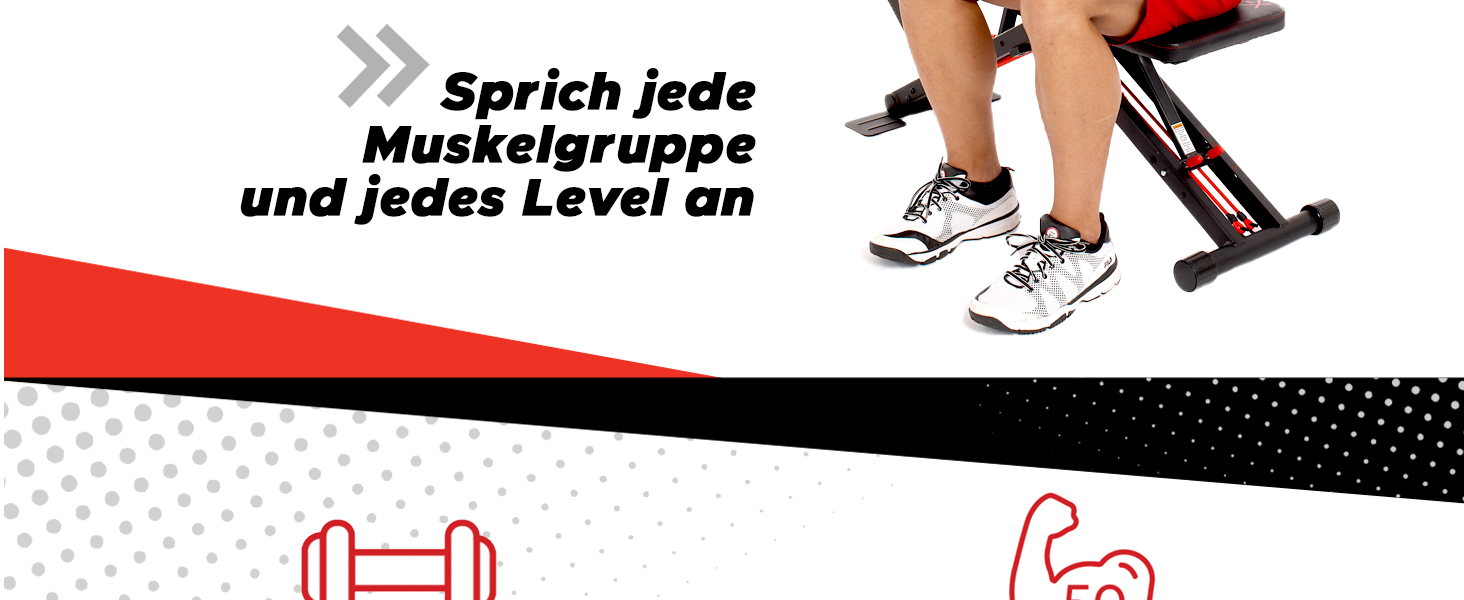 Складана лава для тренажерів TOTAL FLEX L - лава для жиму, фітнес, домашній спортзал