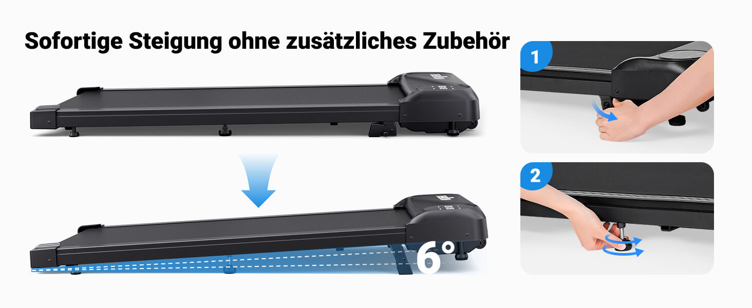 Бігова доріжка під стіл THERUN Walking Pad 2.75HP з пультом та LED-дисплеєм для дому та офісу