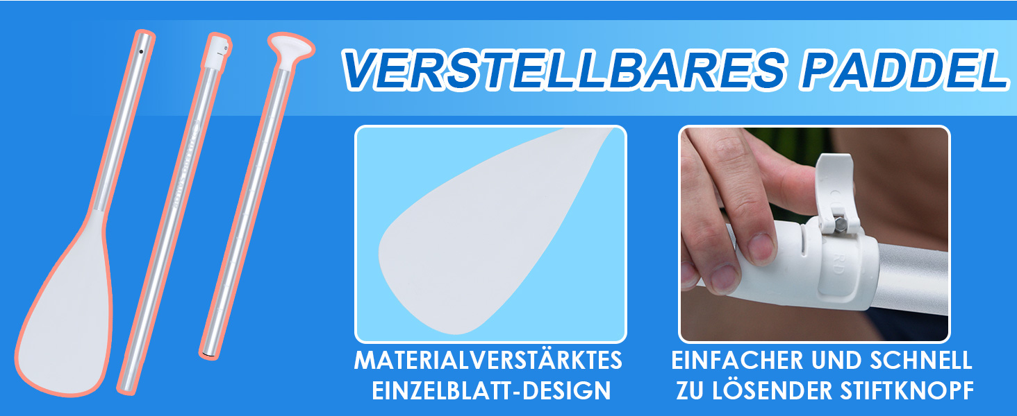 Надувне SUP-борд Tuxedo Sailor Stand Up Paddle Board з аксесуарами, для дорослих та підлітків, блакитний та жовтий