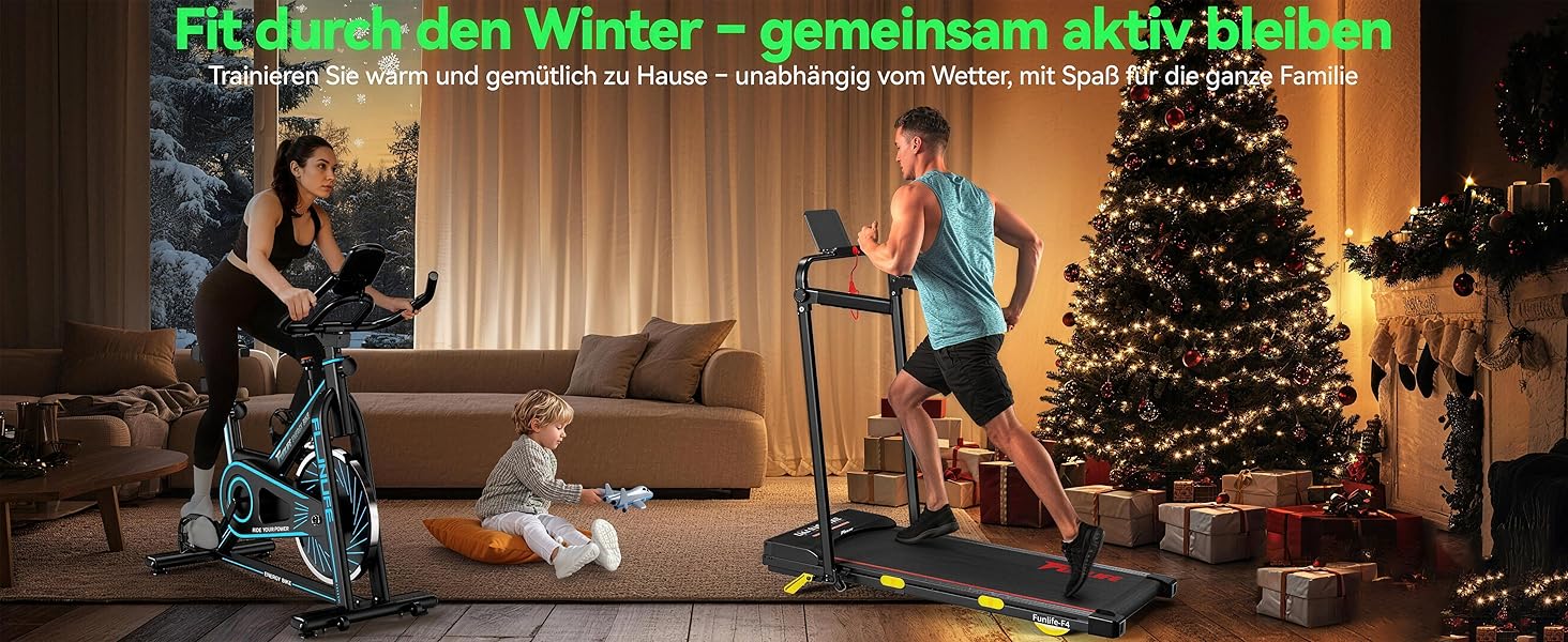 Велотренажер FunLife C1 з Bluetooth та App (FitShow, Kinomap), ремінний привід, плавний регулятор навантаження, регульоване сідло та кермо, до 120 кг, блакитний