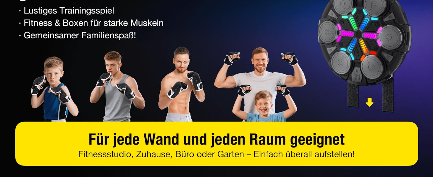 Боксерський тренажер Esnowlee з музикою та світлом, 11 режимів швидкості та 3 режими рахунку, для дітей та дорослих