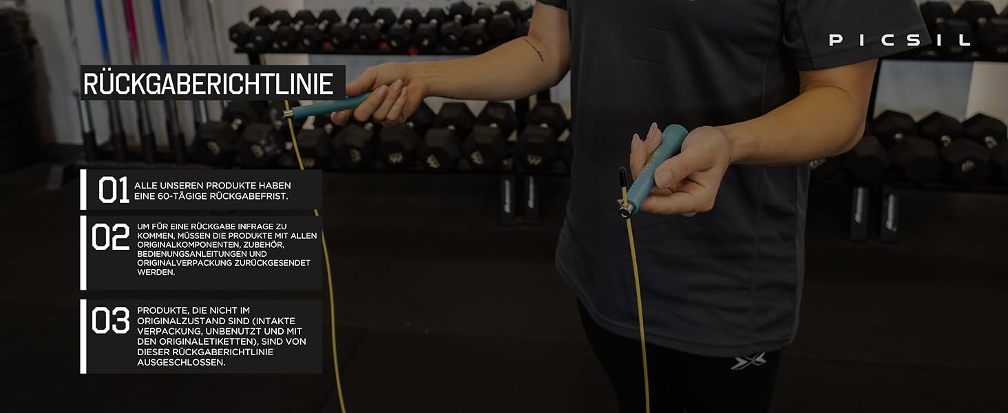 Скакалка PICSIL PROFI - регульований, зі сталевим тросом, ергономічні ручки, для крос-тренінгу, фітнесу та Double Unders