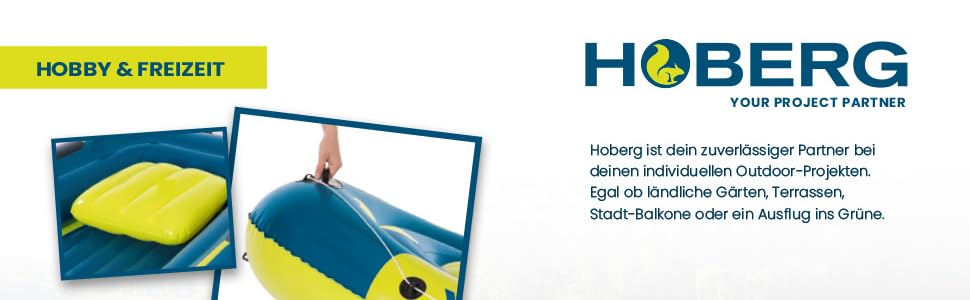 Надувний човен Hoberg YPP-2 для двох осіб | 235x126 см | 265 кг | З аксесуарами