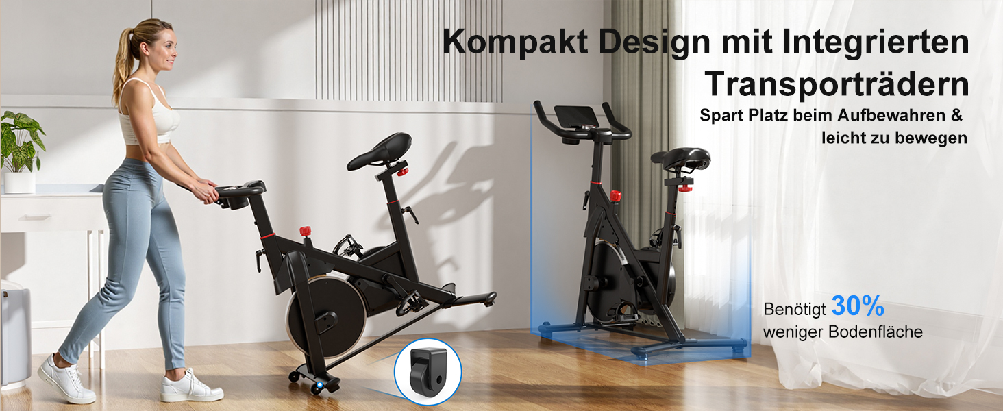 Магнітний велотренажер Lacuffy з AI-коучем та додатком, регульований опір, LCD-дисплей, до 136 кг, безшумний домашній ергометр