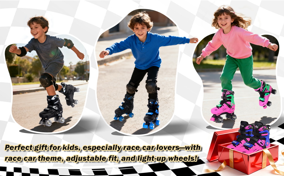 Дитячі ролики Nattork з LED, регульовані, 37-41 EU (Золотий)