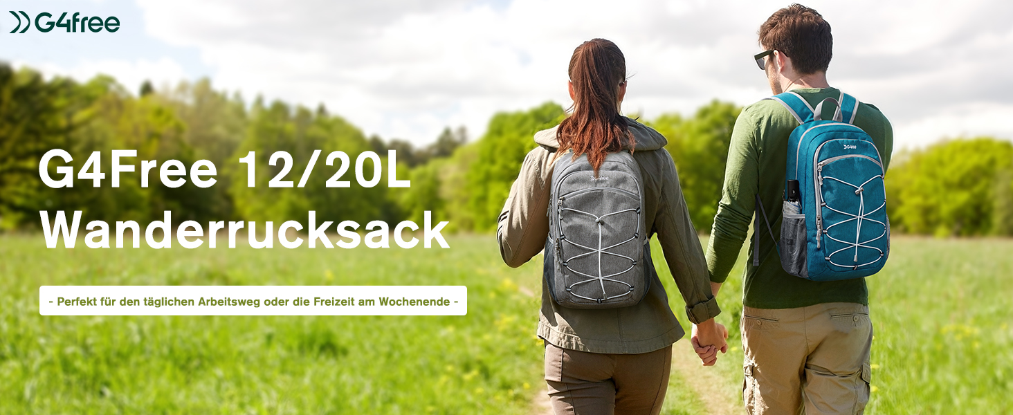 Рюкзак G4Free 12/20 л унісекс для подорожей, трекінгу та велосипеда, легкий туристичний рюкзак