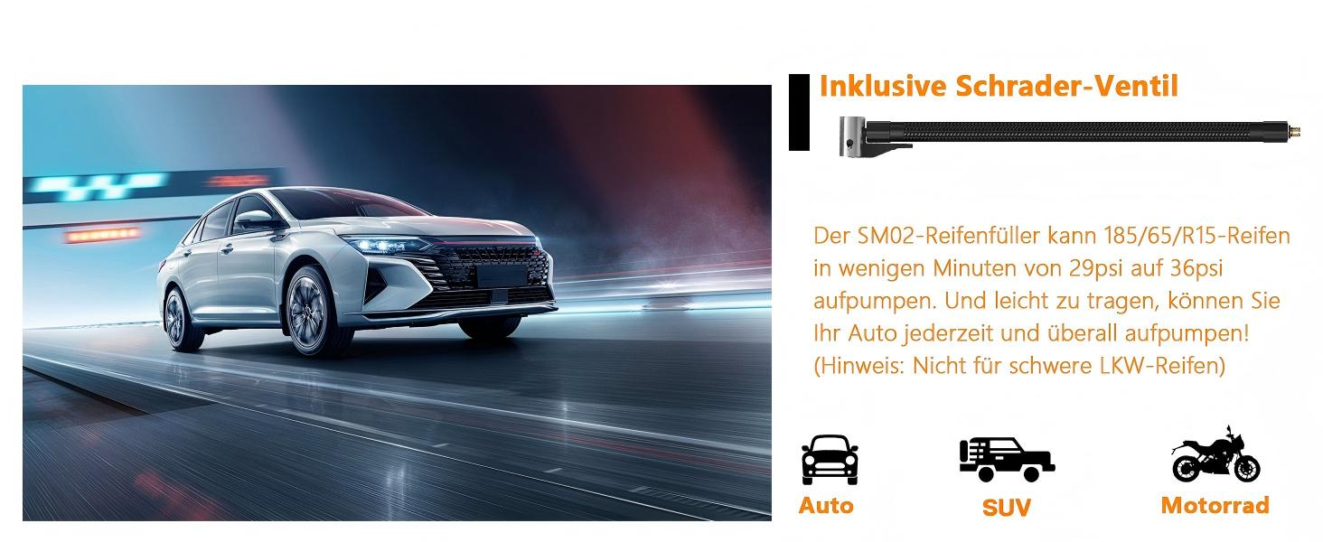 Електричний акумуляторний компресор для велосипеда, авто, мотоцикла та м'ячів SERVOMASTER (150 PSI)