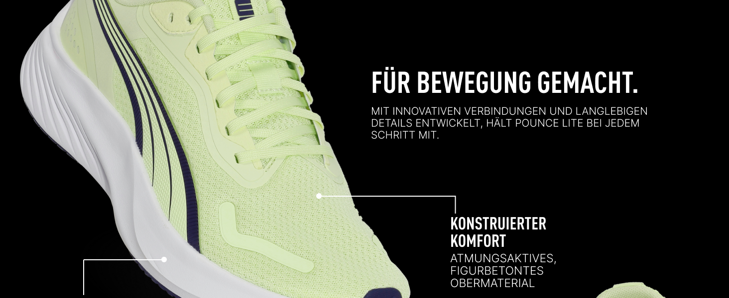 Кросівки Puma Pounce Lite для бігу вулицею, чоловічі/жіночі, 47 EU, Apple Spritz/Shadow Gray/Puma White