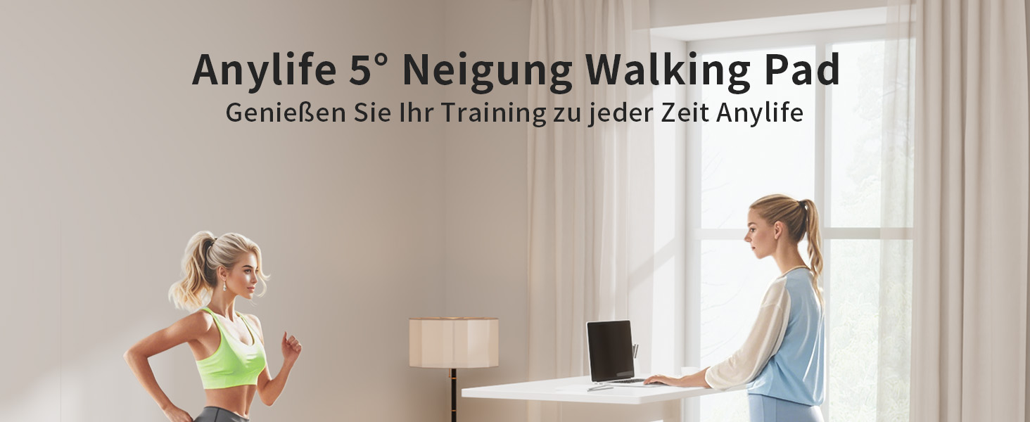 Біговий тренажер AnyLife: компактний, тихий, з LED-дисплеєм, до 150 кг, чорний