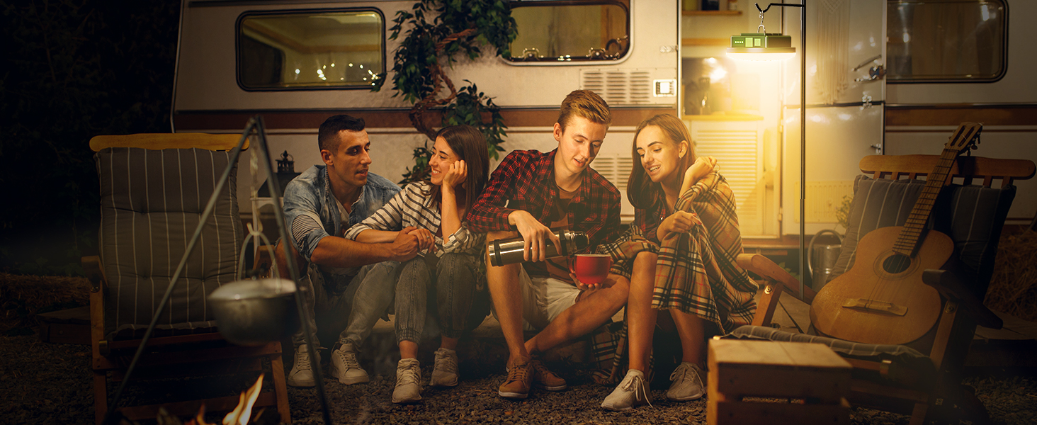 Eventek Кемпінговий ліхтар 12000mAh, 4000LM, LED, 4 режими, магнітний, IPX5, вологостійкий, перезаряджається. Ідеально для кемпінгу, намету, походу, аварійного освітлення. Зручний дизайн-ліхтар.