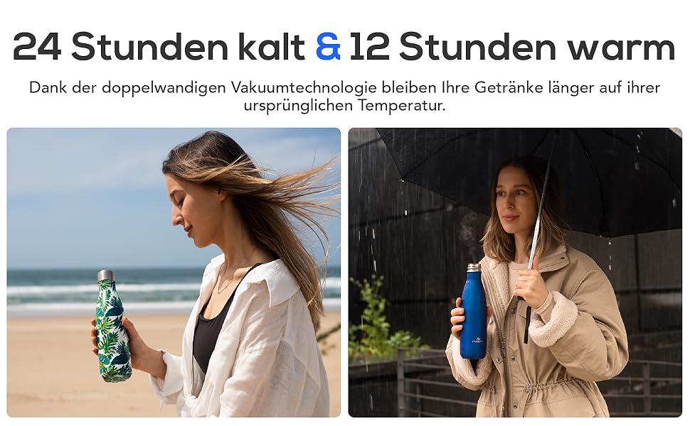 Фляга з нержавіючої сталі 500 мл – ізольована, зберігає холод до 24 год та тепло до 12 год. Без витоку, з подвійними стінками, BPA-Free, міцна. Ідеально для подорожей, активного відпочинку, школи, спорту, фітнесу та повсякденного використання. Колір: блакитно-зелений
