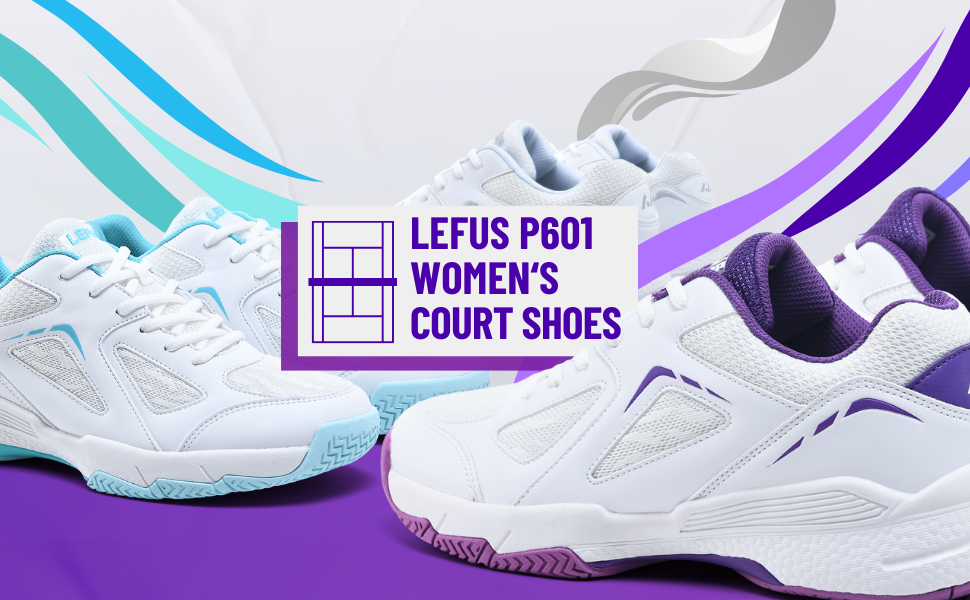 Жіночі тенісні кросівки P601, антиковзаючі, з амортизацією, стабілізуючі, дихаючі, для корта, розмір 38 EU, білі, фіолетові