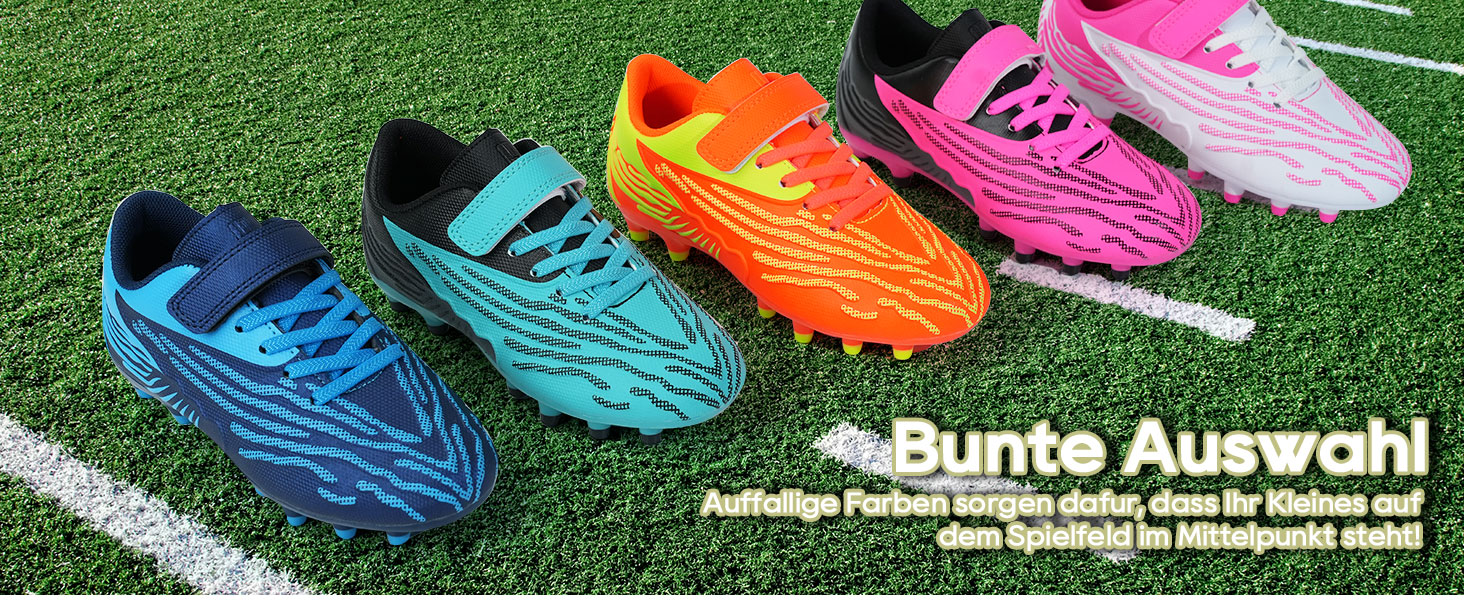 Дитячі футбольні бутси JABASIC для твердого поля, шипові, для хлопчиків та дівчаток, 30 EU, помаранчево-лаймовий колір