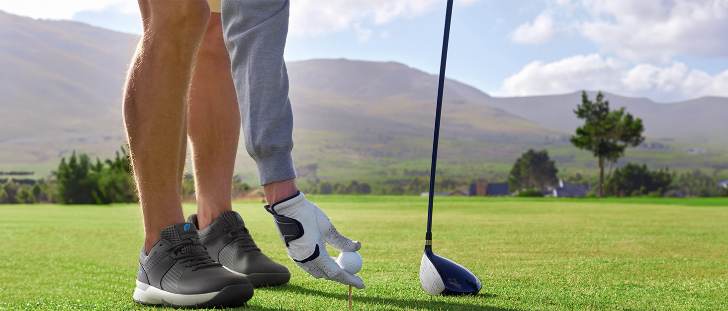 Чоловічі гольф-туфлі FitVille SpeedEx V4: широкі, зручні, дихаючі, для гольфу та спорту, розмір 40-49, сірі, білі, темно-сині