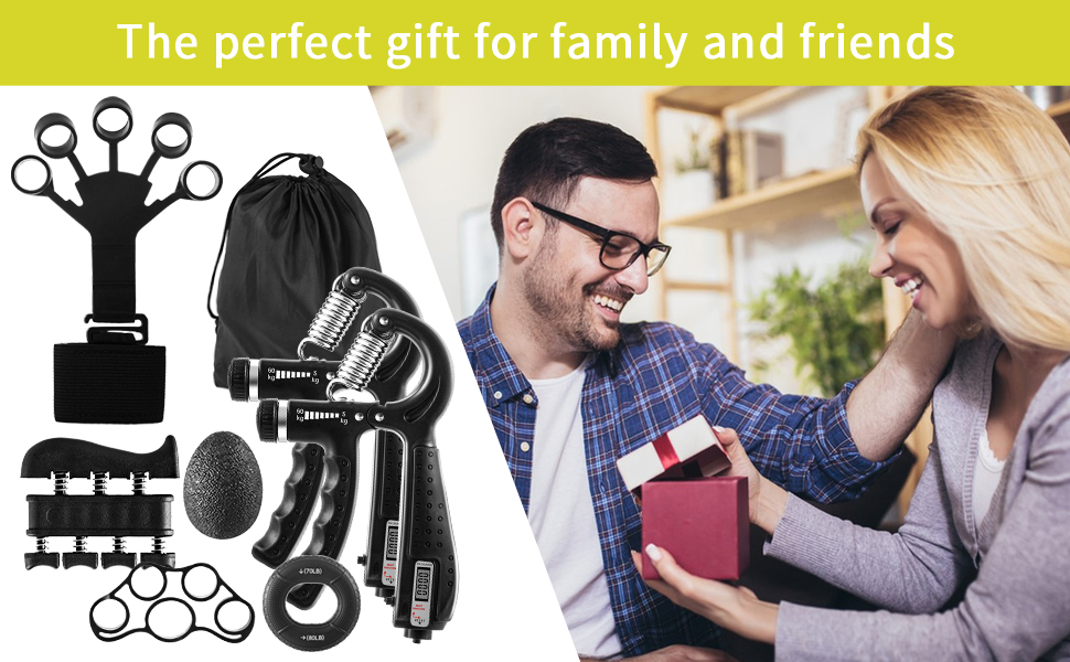 Набір для тренування сили хвата SOLUAME (7 шт.): підручники для пальців, м'ячик для стискання, кільце, регульовані підручники для підручників