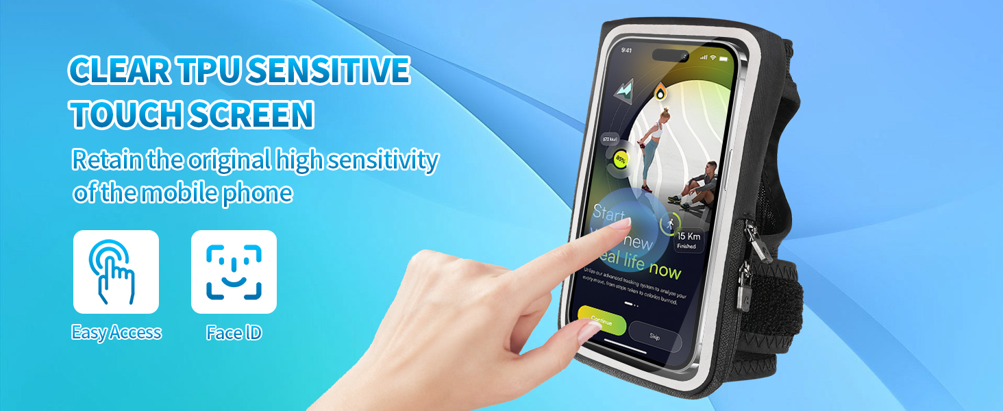 Спортивний браслет для телефону Guzack 2-в-1: фіксатор для бігу та тренувань, універсальний, для iPhone/Samsung