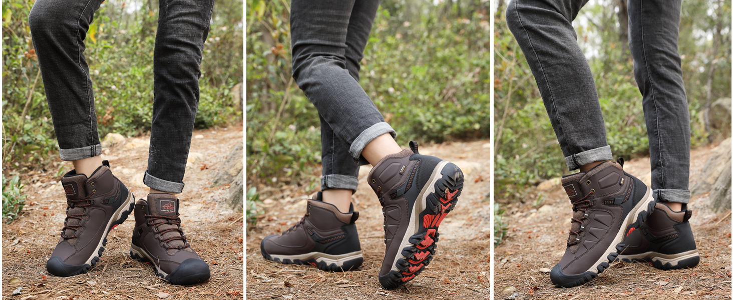 Чоловічі зимові черевики AX BOXING: утеплені зимові чоботи, теплі туристичні черевики для активного відпочинку, зимові боти, трекінгові черевики, розмір 41-46 EU, яскраво-жовтий колір, 42 EU